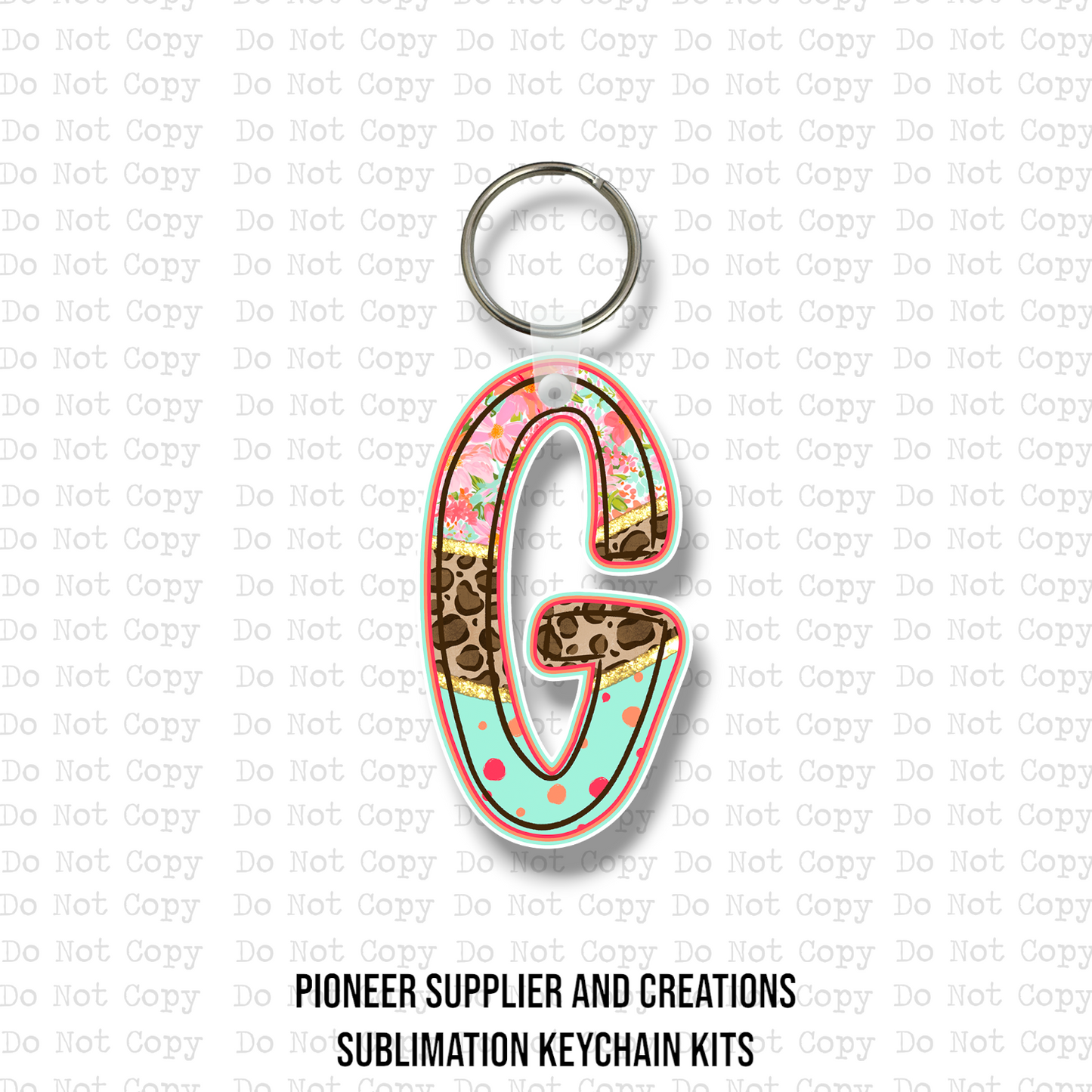 Blooming Safari G Keychain Sublimation Blank Kit