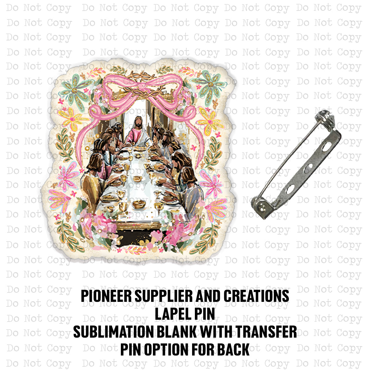 The Lord's Supper Lapel Pin Sublimation Blank Kit | Set of 2 SSD