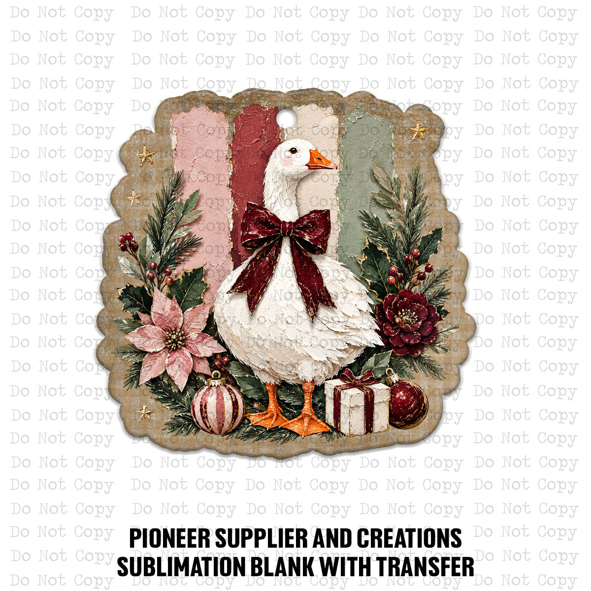 Vintage Goose Ornament Sublimation Blank