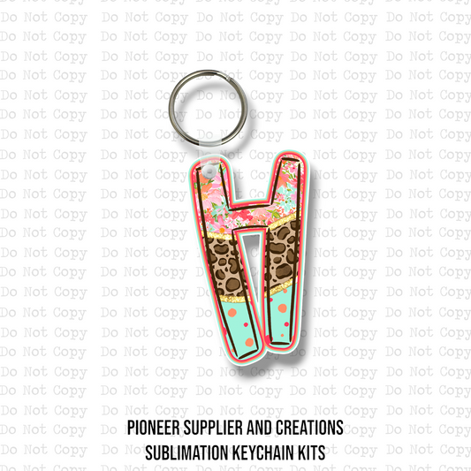 Blooming Safari H Keychain Sublimation Blank Kit