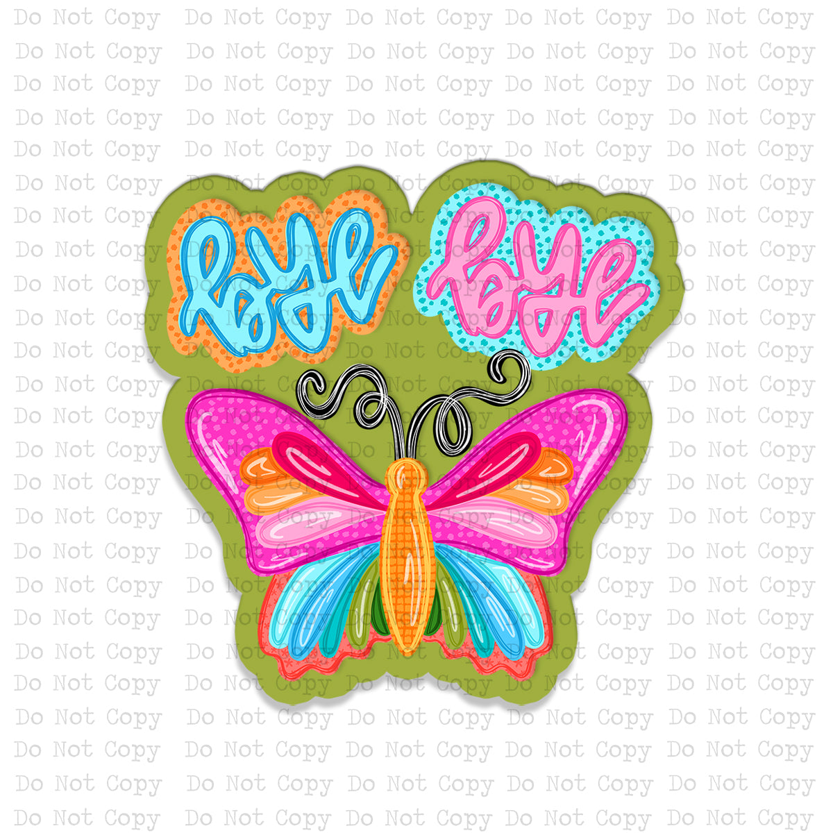 Bye Bye Butterfly Car Charm Sublimation Blank | SPS