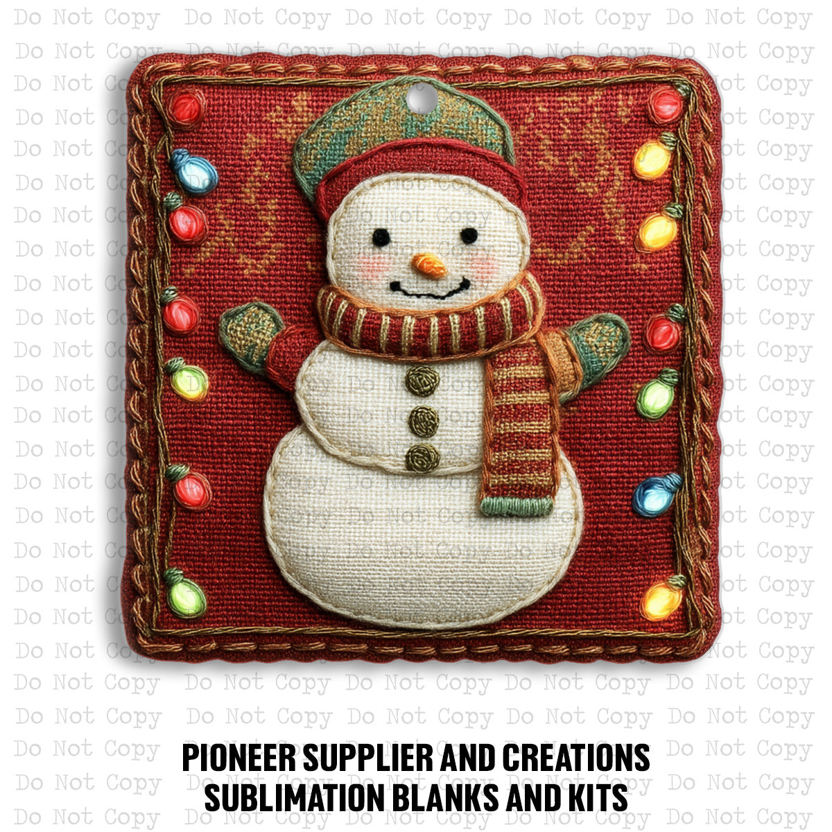 Snowman Tapestry Ornament Sublimation Blank