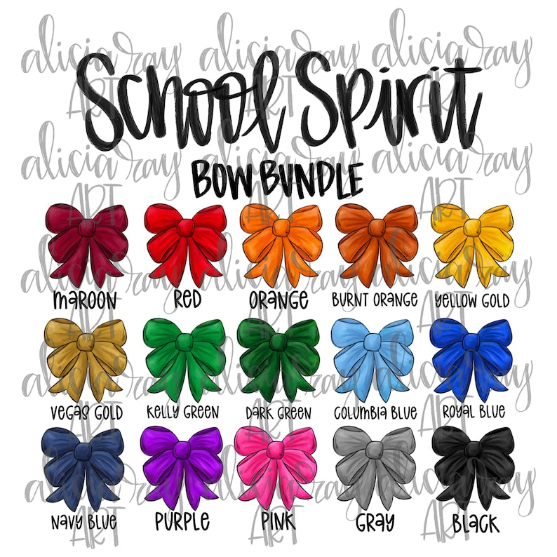 School Spirit Bow Earring Sublimation Blanks