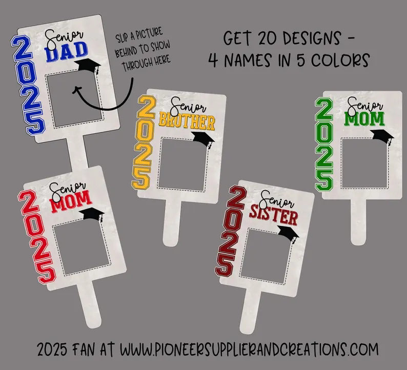 2025 Side Graduation Fan Photo Panel Sublimation Blank