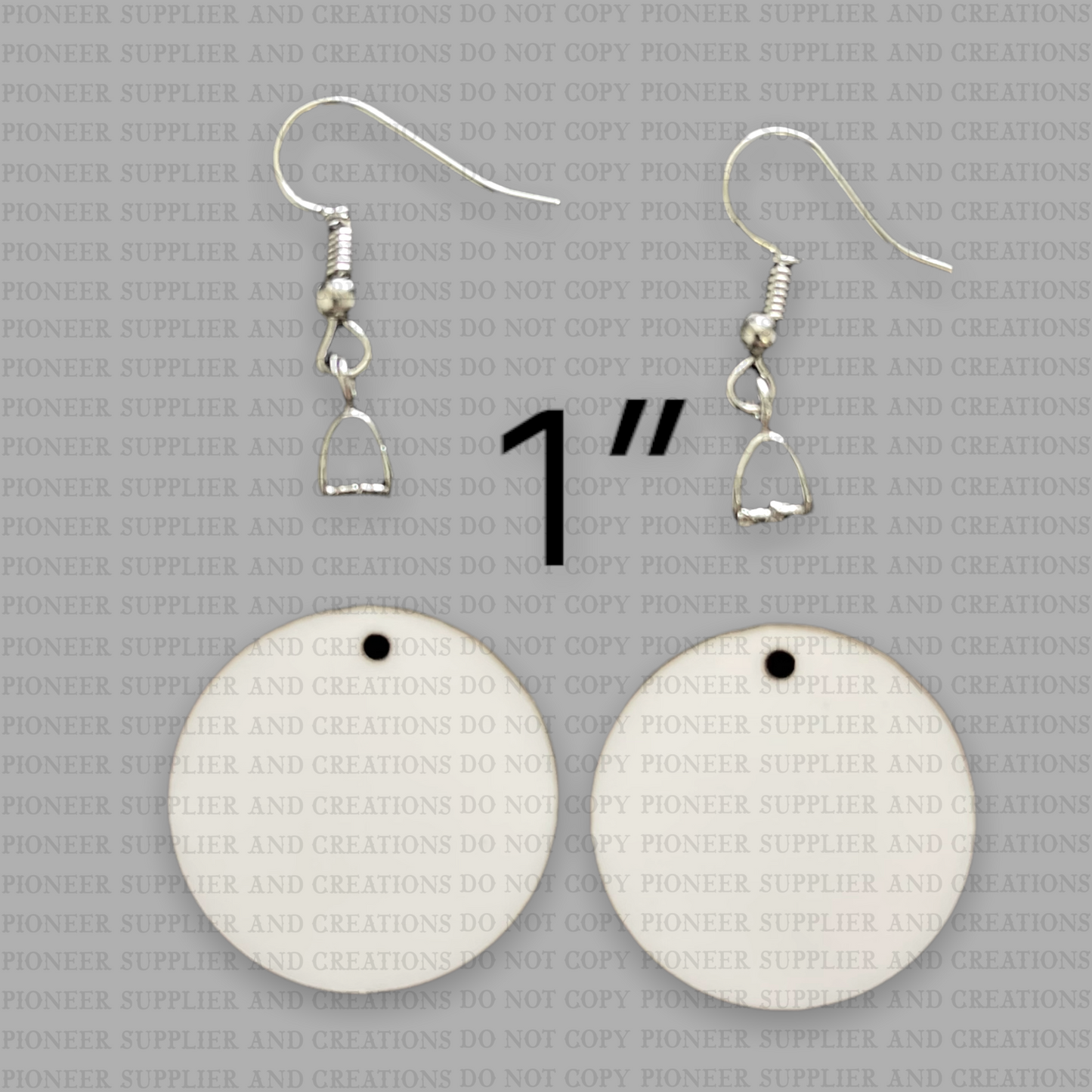 1" Circle Earring Sublimation Blanks