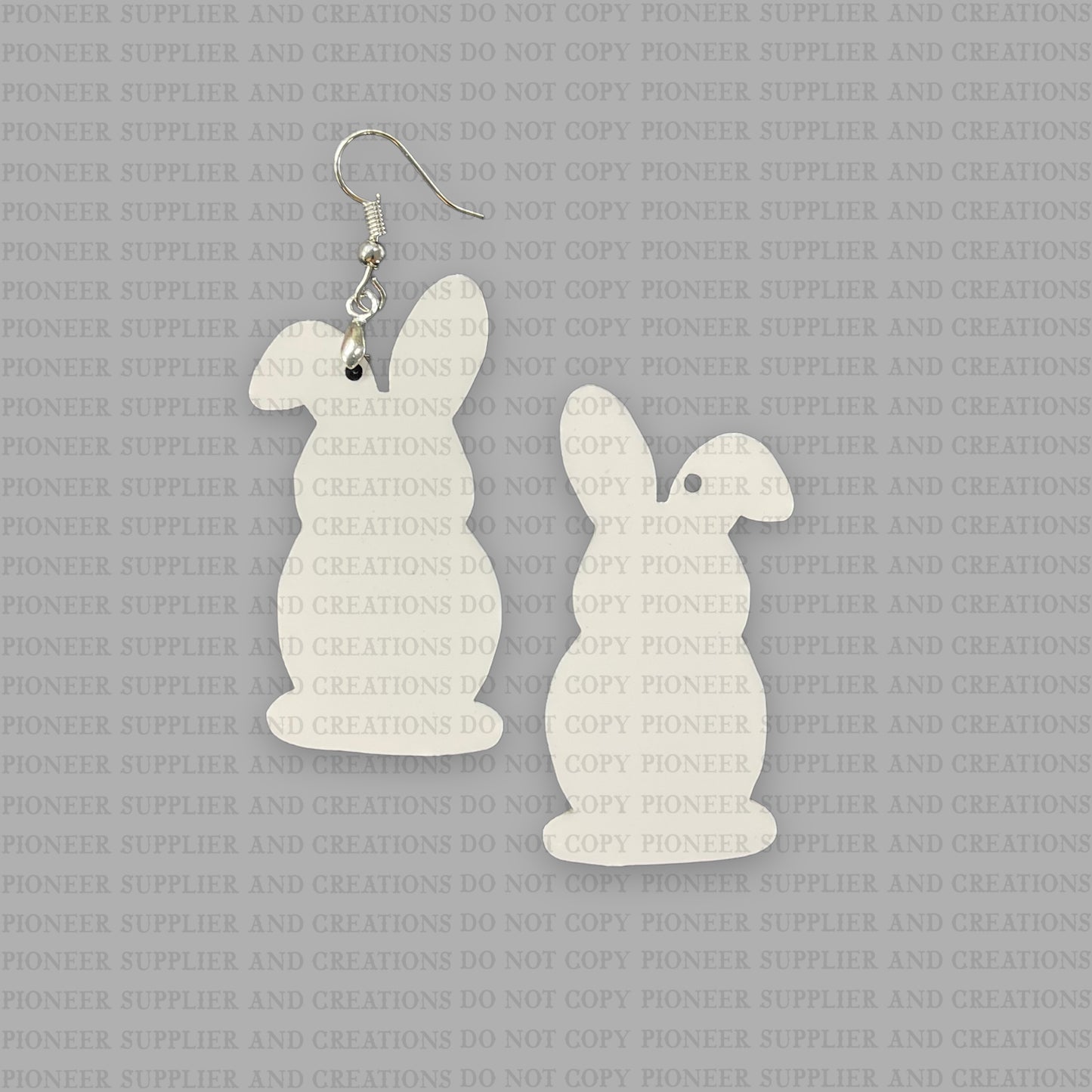Gold Polka Dot Bunny Earring Sublimation Blanks