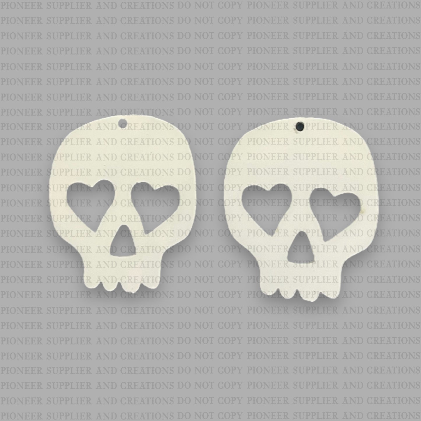 Skull Heart Shaped Earring Sublimation Blanks