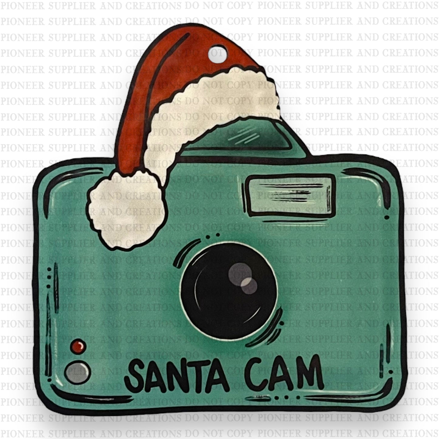 Santa Cam Ornament Sublimation Blank