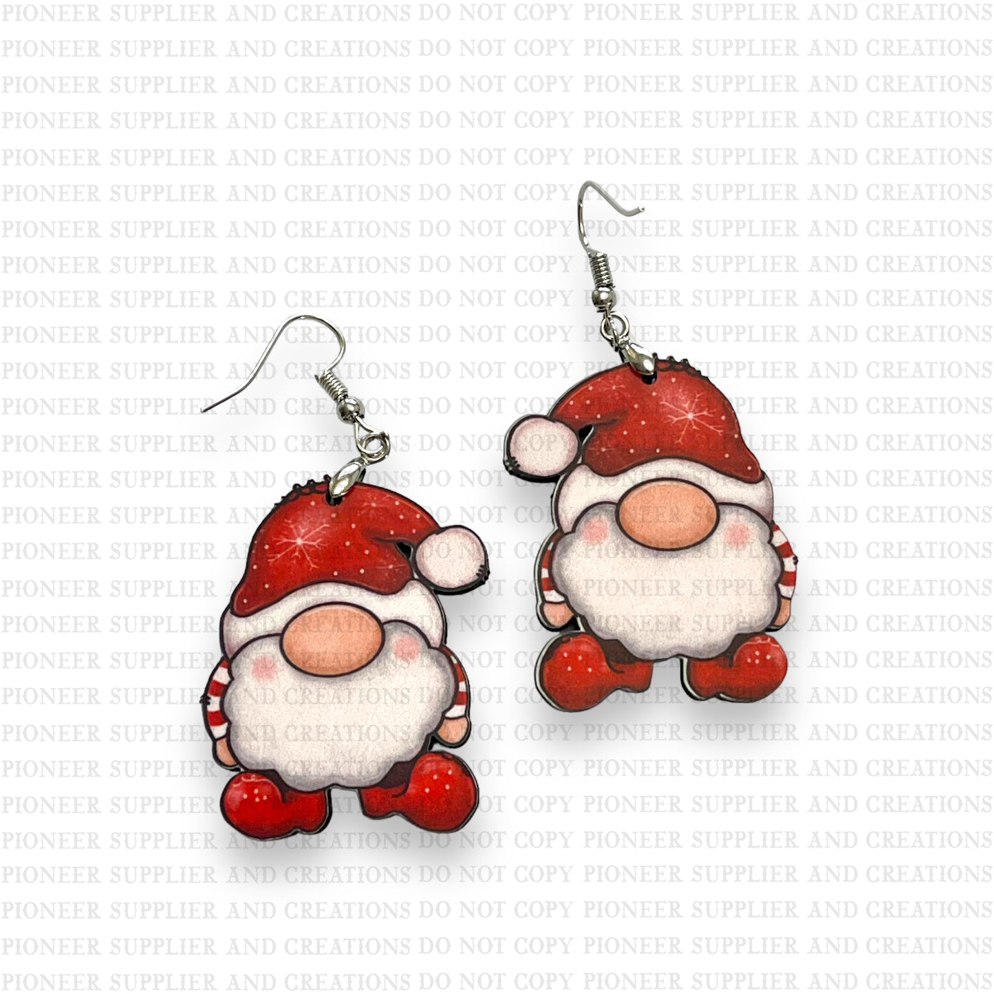 Santa Gnome Earring Sublimation Blanks