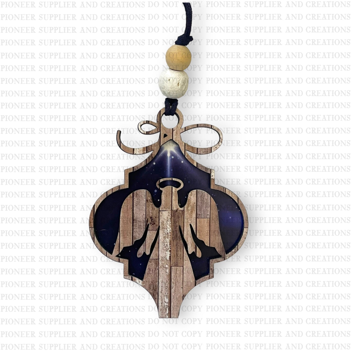 2D Angel Nativity Arabesque Ornament Sublimation Blank