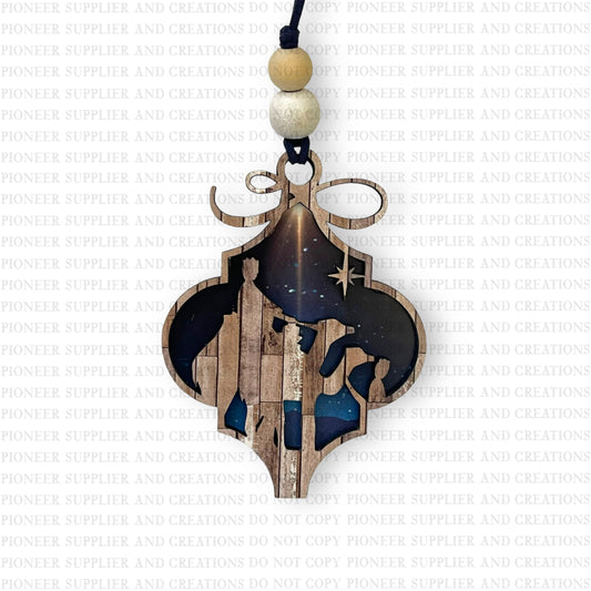 2D Wise Men Nativity Arabesque Ornament Sublimation Blank