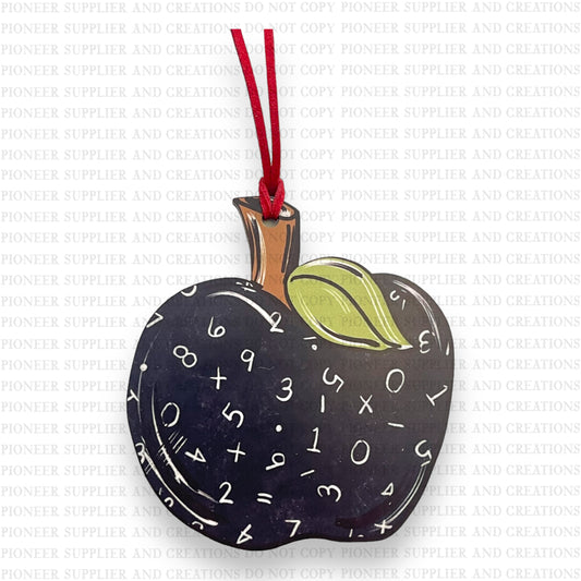 Apple Car Charm Sublimation Blank