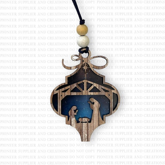 2D Nativity Arabesque Shaped Ornament Sublimation Blank