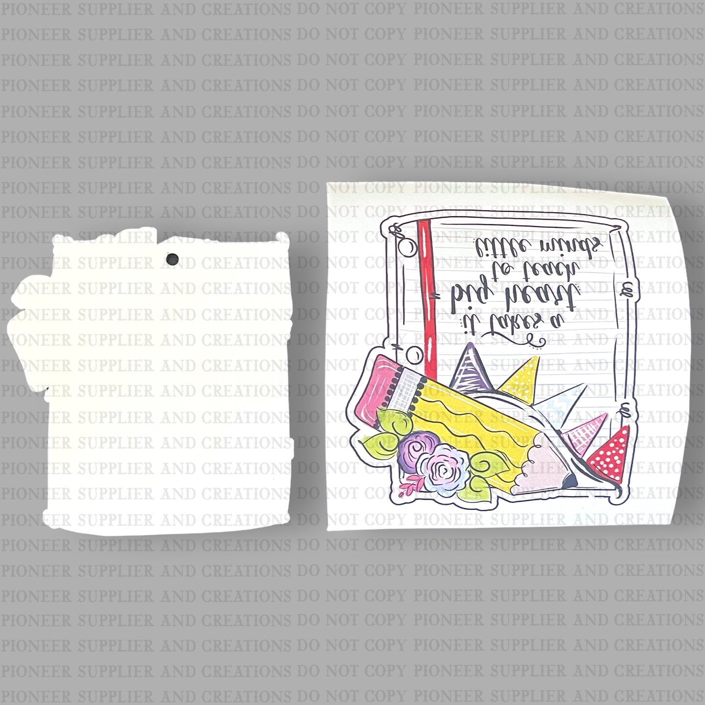 Big Heart Little Minds Car Charm Sublimation Blank