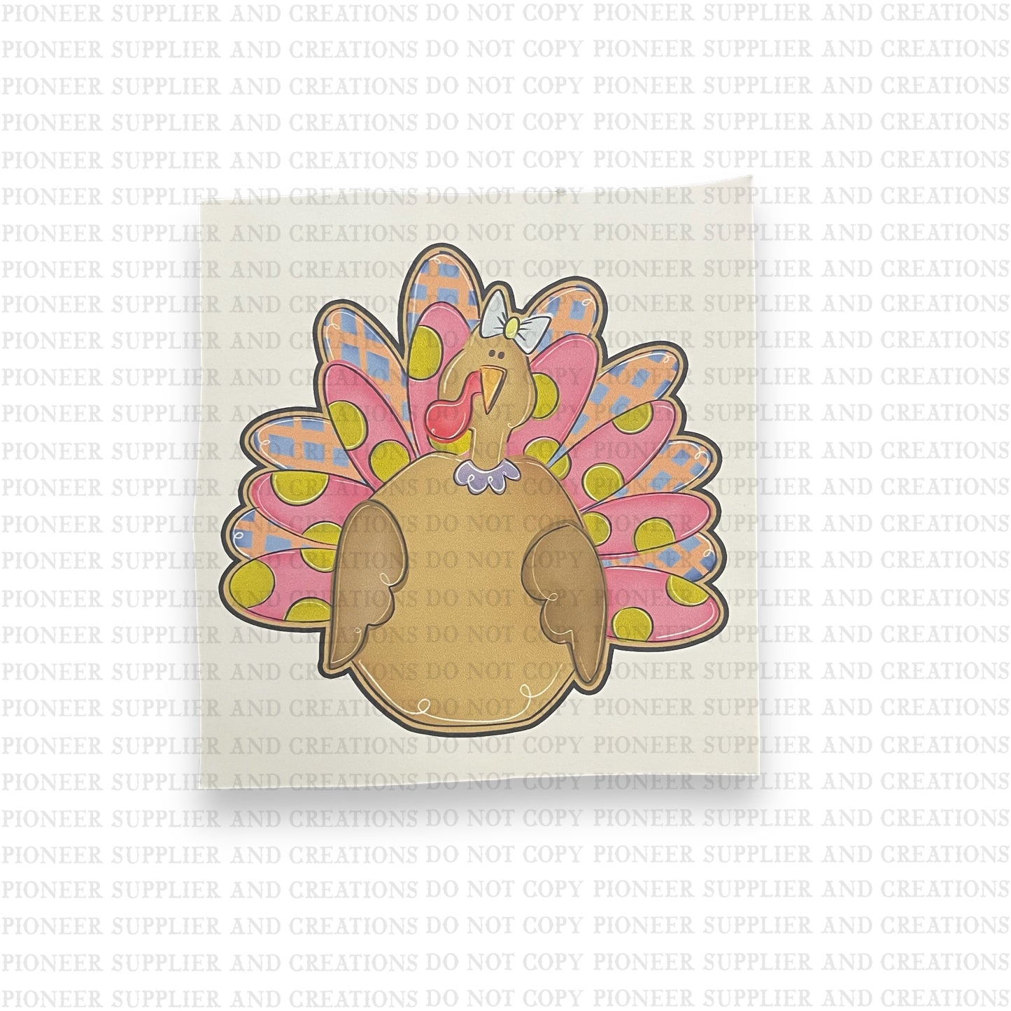 Girl Turkey Ornament Sublimation Blank | Exclusive Pixel Pops