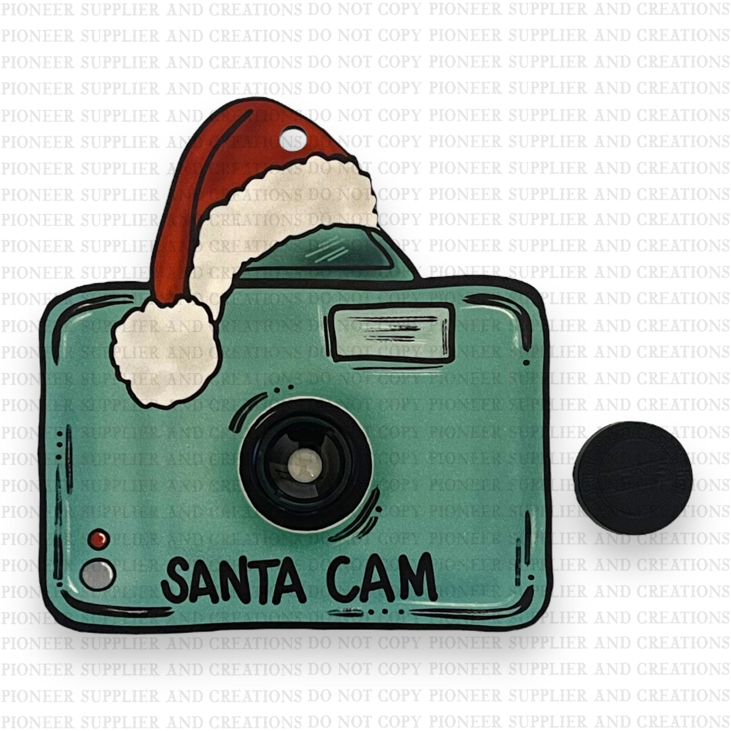 Santa Cam Ornament Sublimation Blank