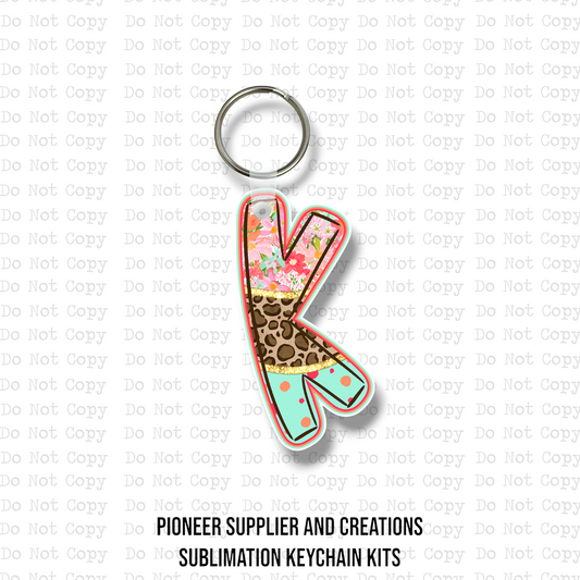 Blooming Safari K Keychain Sublimation Blank Kit