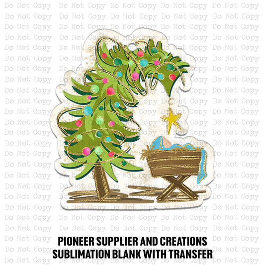 A Thrill Of Hope Baby Jesus Ornament Sublimation Blank | TCC