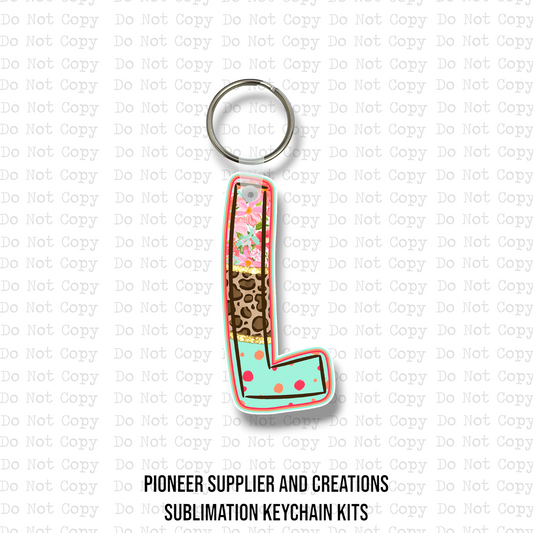 Blooming Safari L Keychain Sublimation Blank Kit