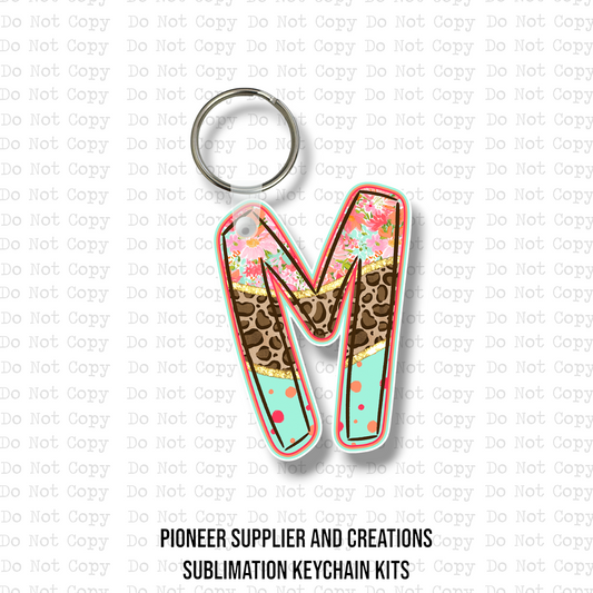 Blooming Safari M Keychain Sublimation Blank Kit