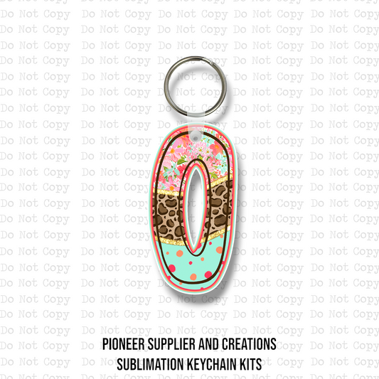 Blooming Safari O Keychain Sublimation Blank Kit