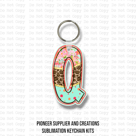 Blooming Safari Q Keychain Sublimation Blank Kit