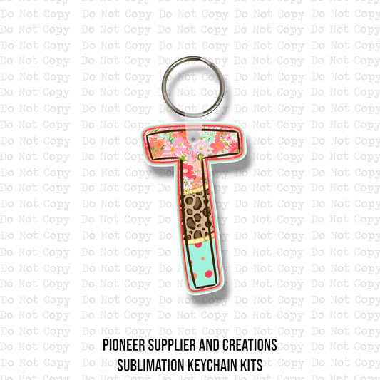 Blooming Safari T Keychain Sublimation Blank Kit