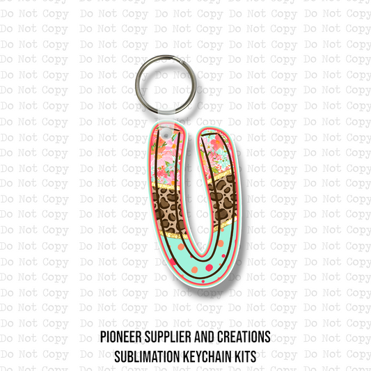 Blooming Safari U Keychain Sublimation Blank Kit