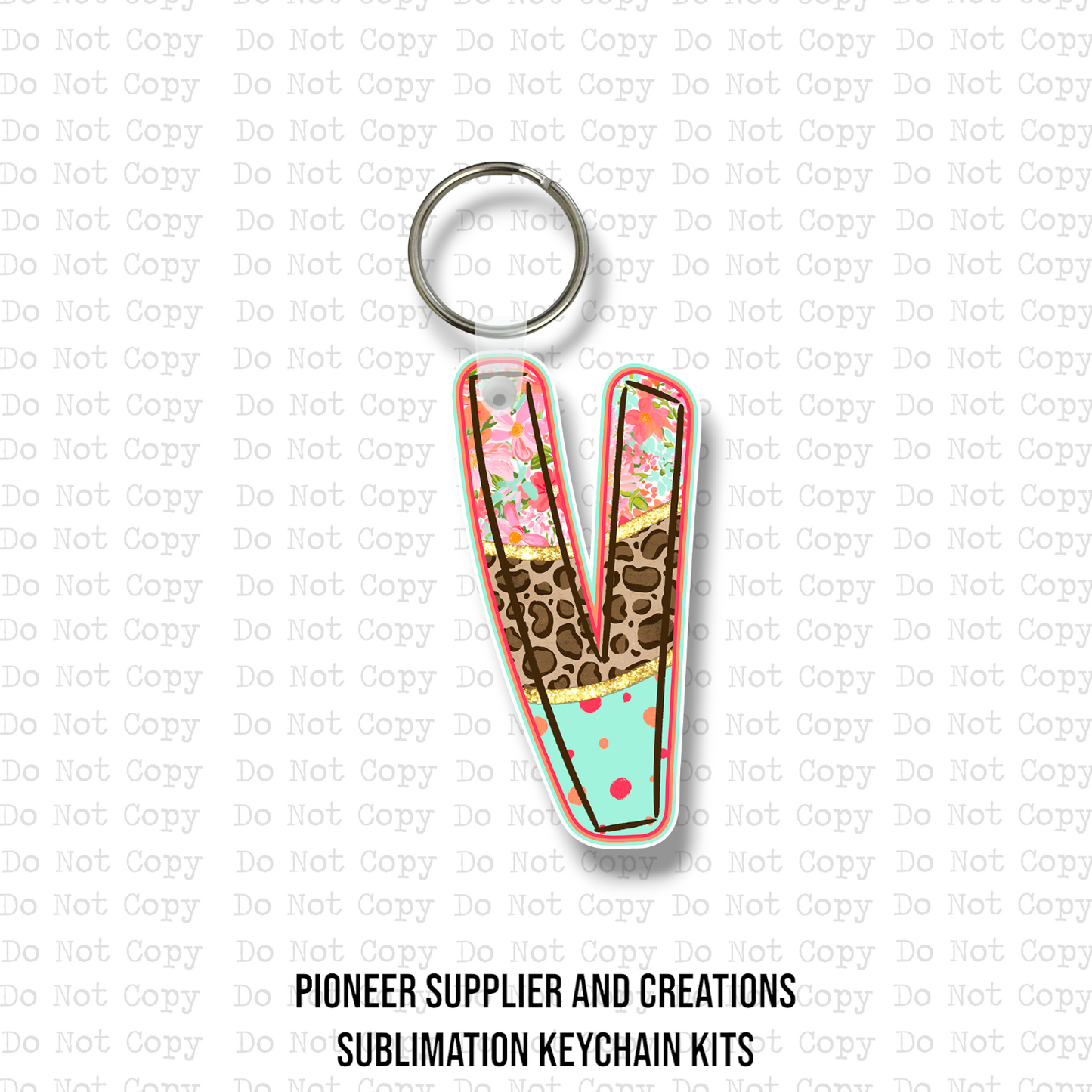 Blooming Safari V Keychain Sublimation Blank Kit