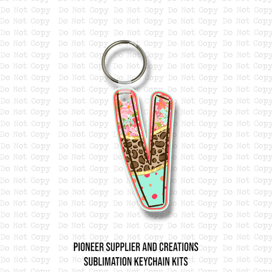 Blooming Safari V Keychain Sublimation Blank Kit