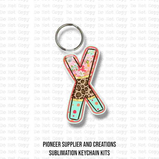 Blooming Safari X Keychain Sublimation Blank Kit