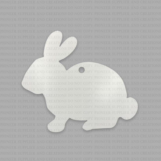 Rabbit Basket Bag Tag Sublimation Blank