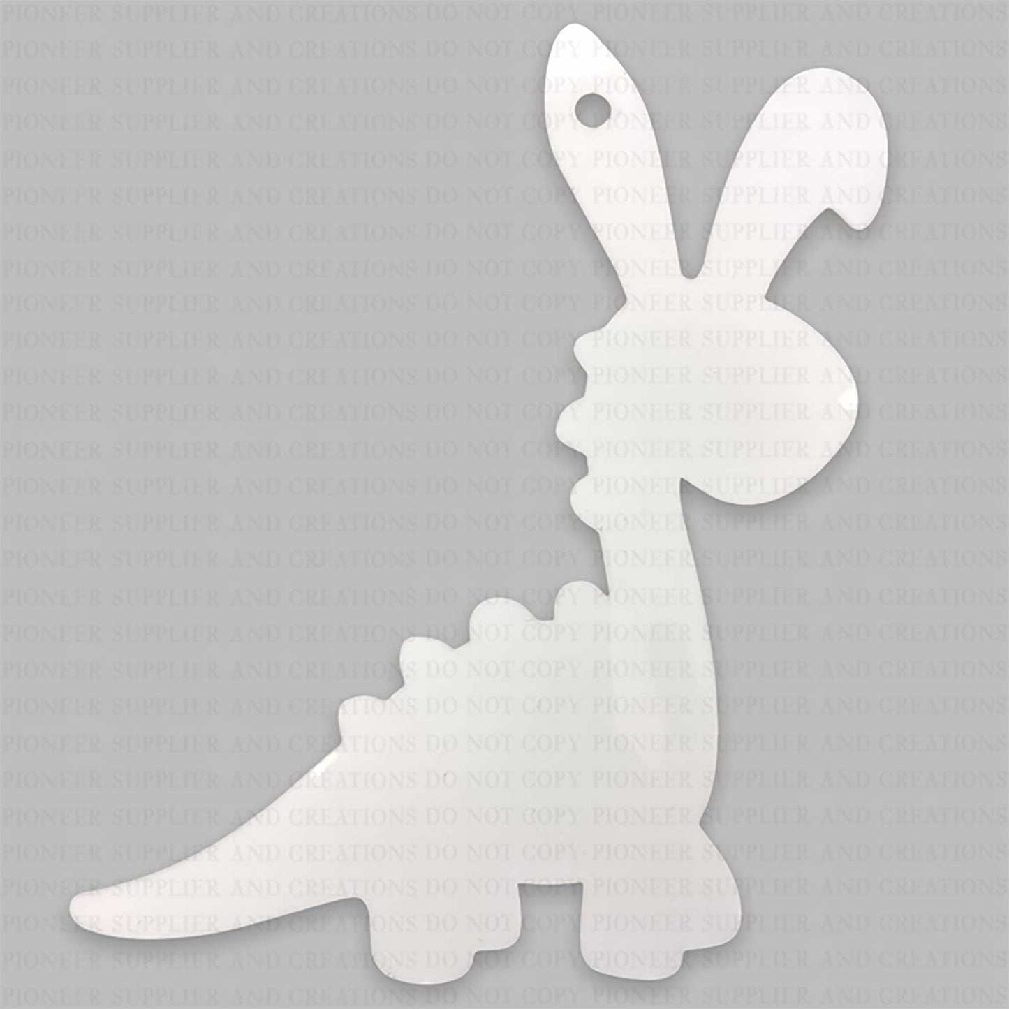 Dino Bunny Bag Tag Sublimation Blanks