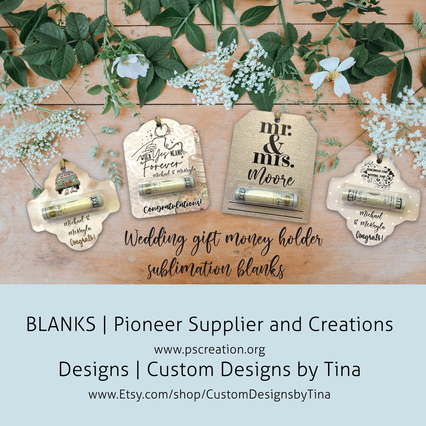 Cash Card Holder Sublimation Blank | Style 1