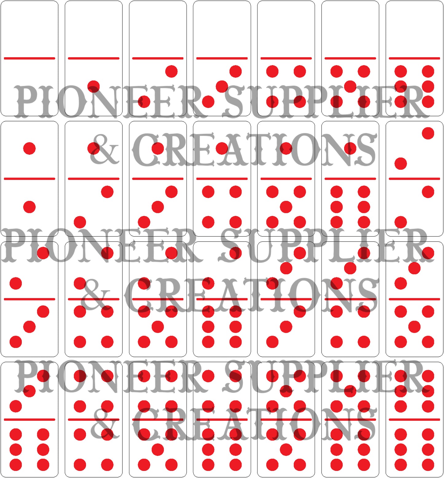 Dominoes - 28 Piece Sublimation Blank Set