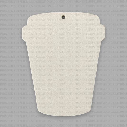 Coffee Cup Air Freshener Sublimation Blank