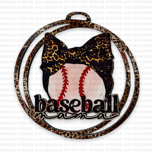 Baseball Mama Car Charm Sublimation Blank