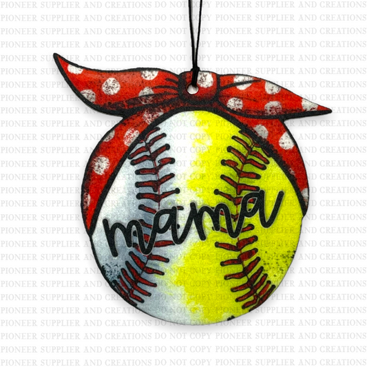 Baseball Softball Mama Headband Air Freshener Sublimation Blank