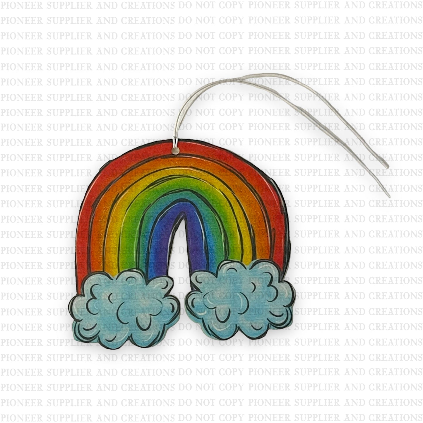 Rainbow Air Freshener Sublimation Blank | Exclusive Alicia Ray Art