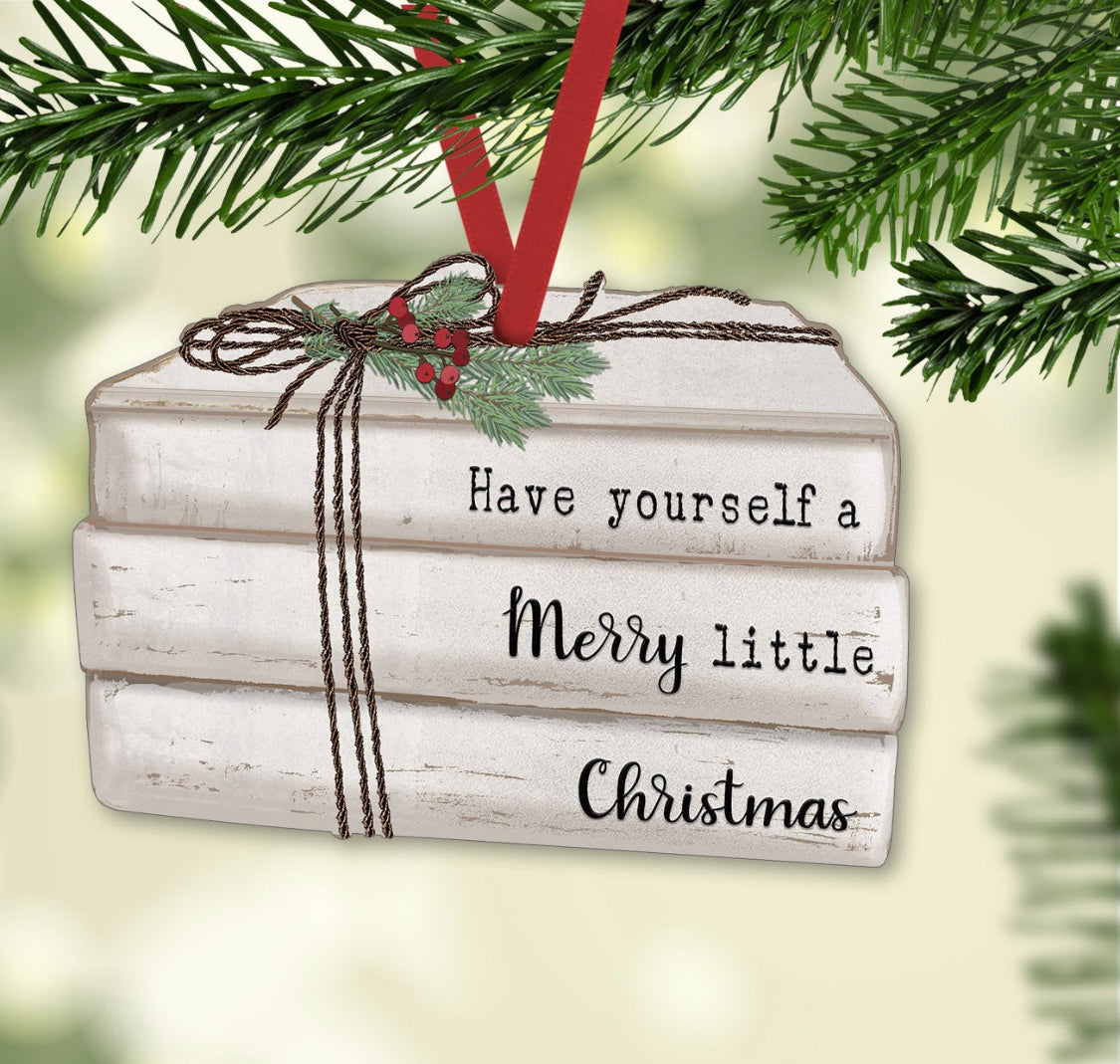 Book Stack Ornament Sublimation Blank