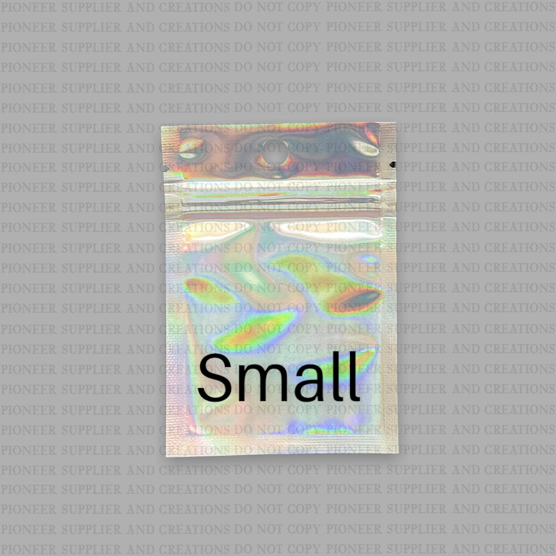 25 Iridescent Holographic Zip Lock Pouches - Pioneer Supplier & Creations