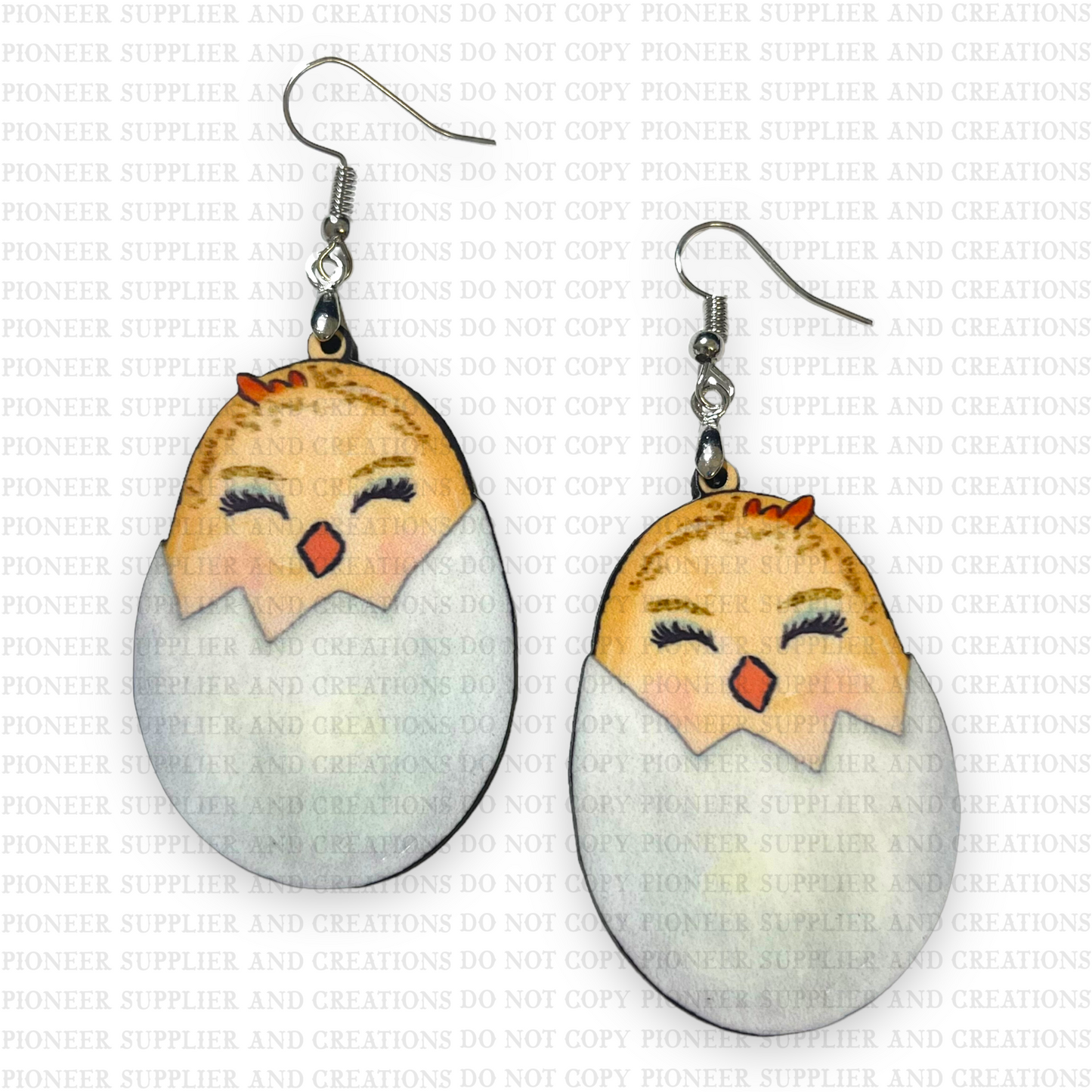 Chick in Egg Earring Sublimation Blanks | Tina Braddock