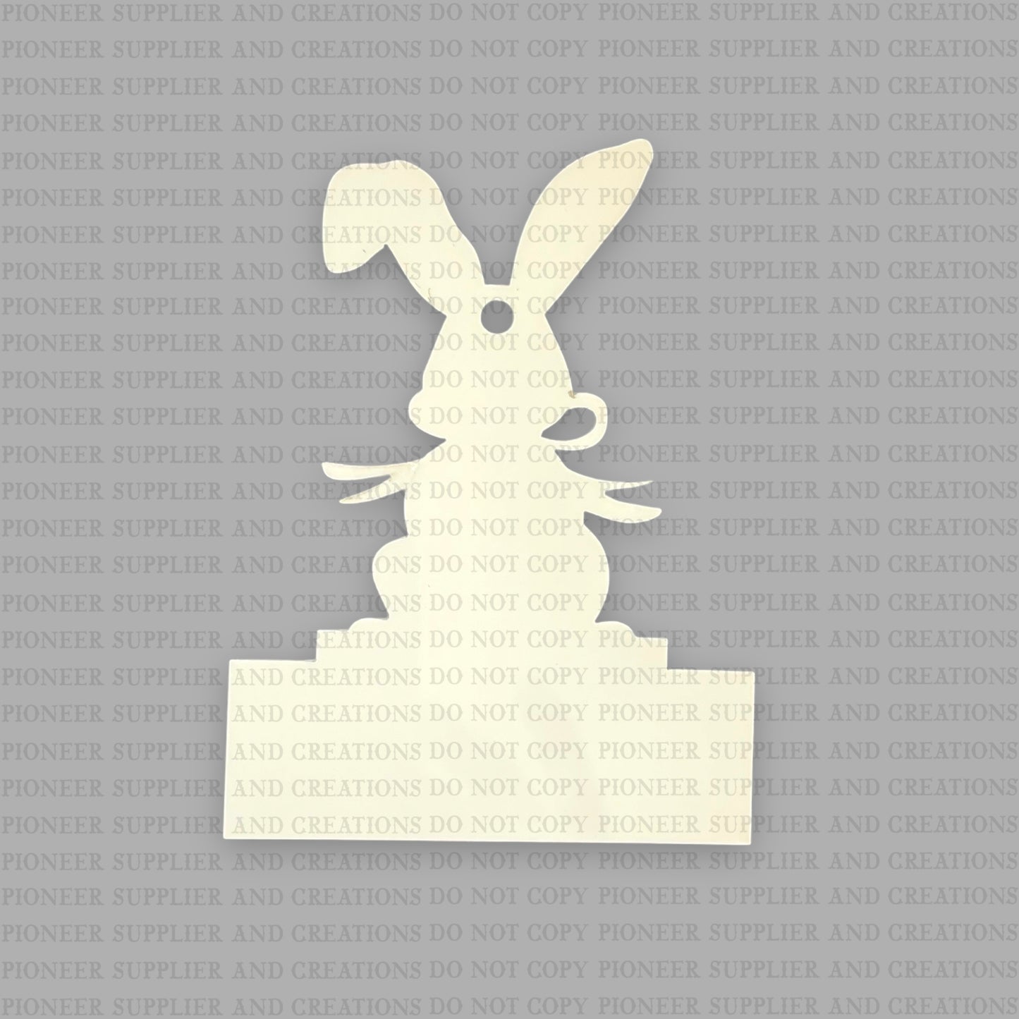 Bunny Name Tag Plate Sublimation Blank | Exclusive Pixel Pops
