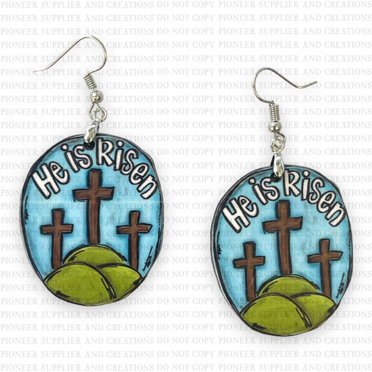 He is Risen Earring Sublimation Blanks | Exclusive Alicia Ray Art