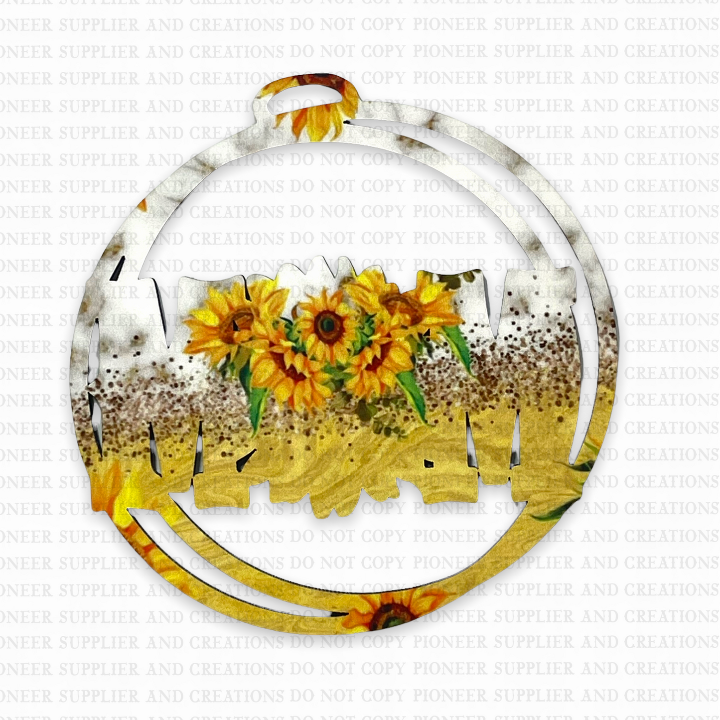 Sunflower Mom Car Charm Sublimation Blank