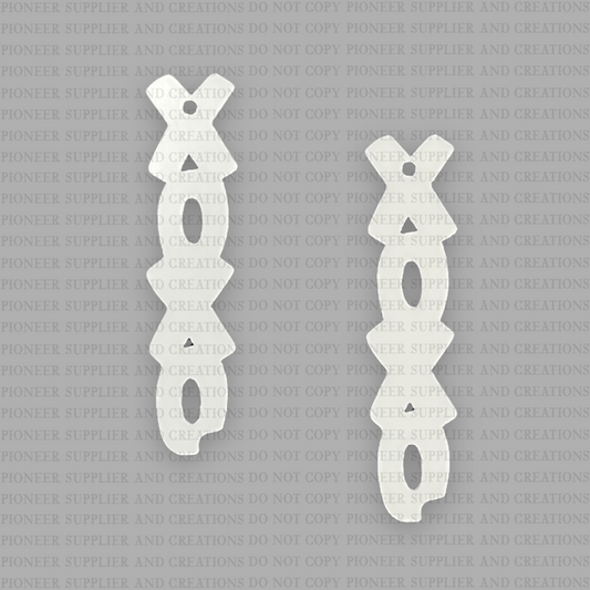 XOXO Vertical Cookie Earring Sublimation Blank | MM