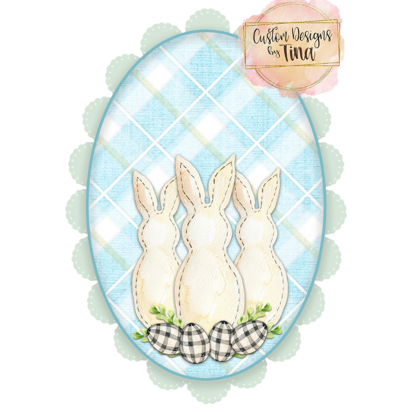 Scalloped Oval Shaped Ornament Sublimation Blank