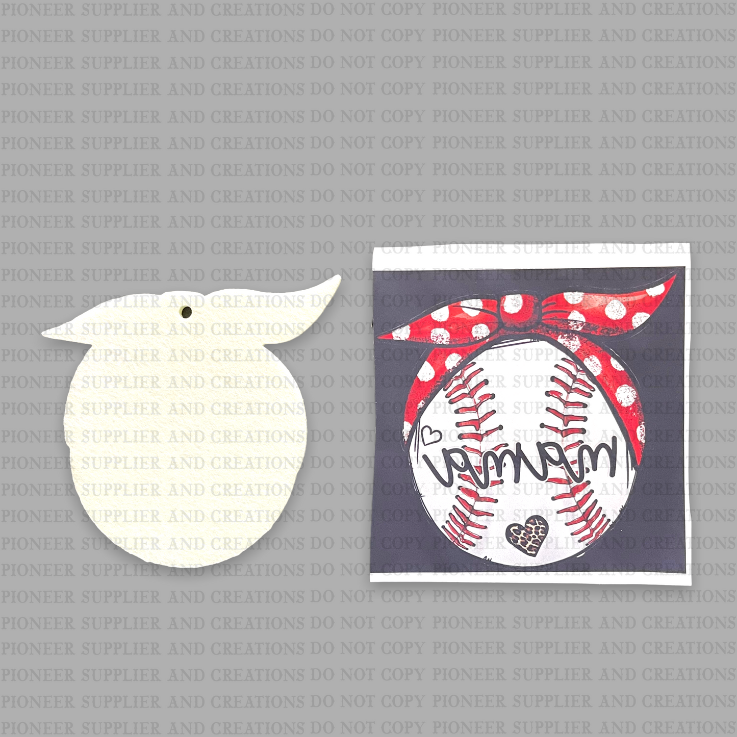 Baseball Mama Headband Air Freshener & Transfer Sublimation Blank