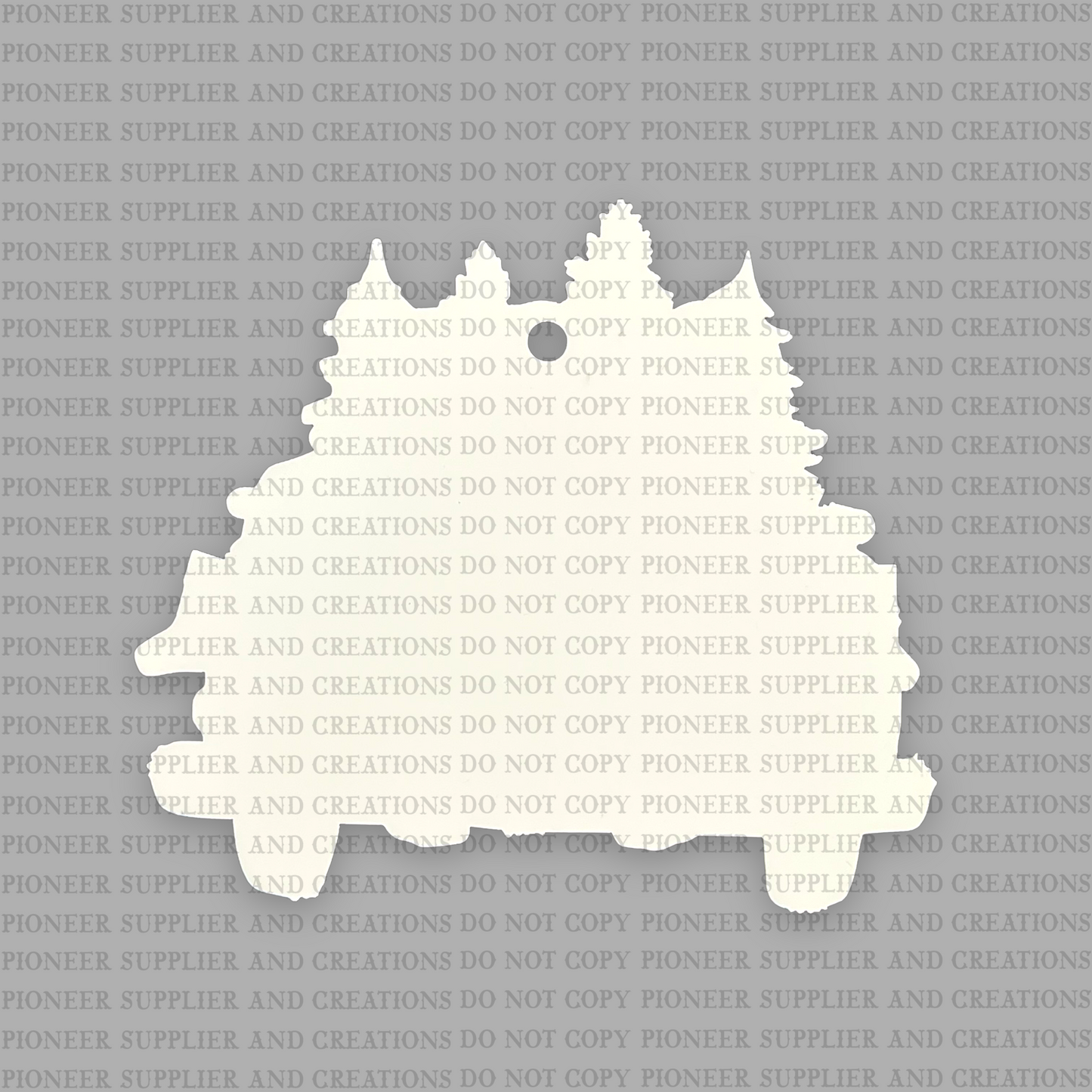 Gnome Happy Holidays Truck Ornament Sublimation Blank | Exclusive Raccoon Design