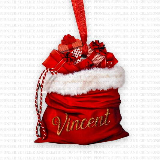 Santa Sack Shaped Ornament Sublimation Blank